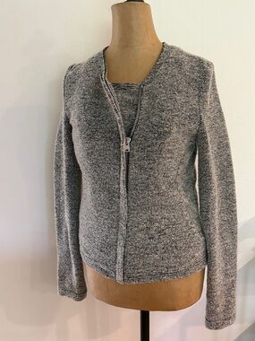 IRO FR 36 US 4 Gray Zip-Front Women's Sweater Jacket great condition
